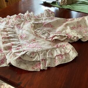 3 Shabby Chic double ruffle throw pillow covers